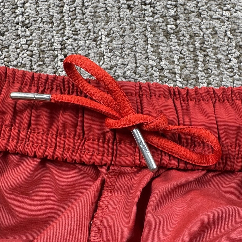 VTG Nike Mens M Windbreaker Track Pants Drawstring Zip Ankles Red Y2K - Picture 6 of 11
